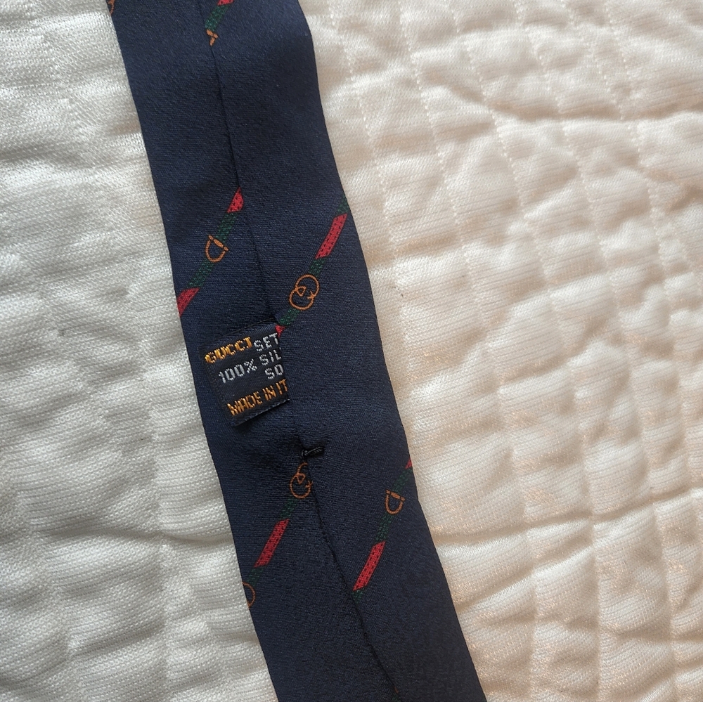 Elegant Blue and Black Men's Tie Set, Vintange - Picture 4 of 12